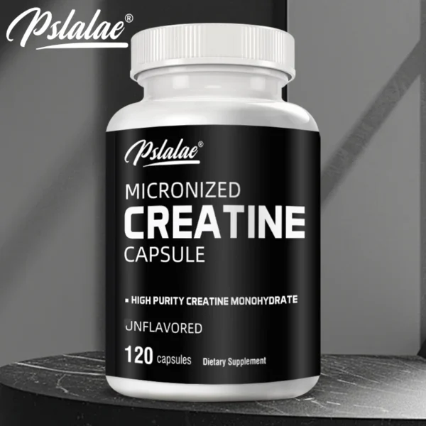 Micronized Creatine - Supports Energy and Endurance, Builds Muscle Mass and Improves Athletic Performance - 120 Capsules