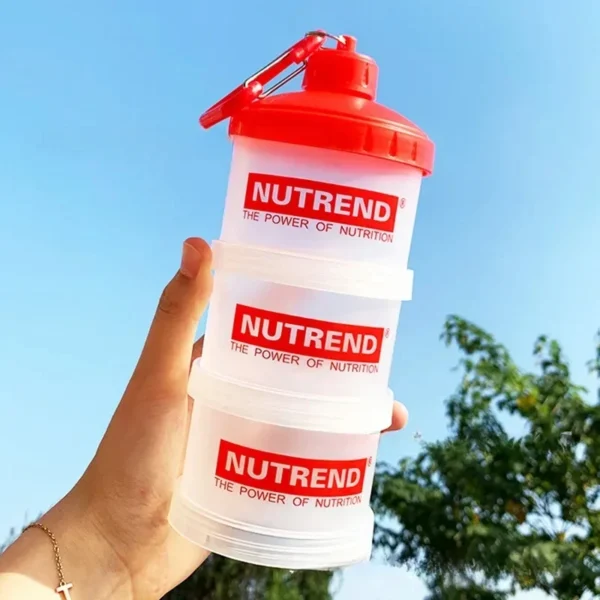 Portable Protein Powder Supplement Bottle. Layered Storage Medicine Box, Snack Can