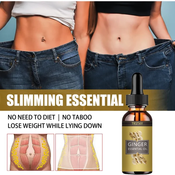 Ginger Slimming / Anti Aging Essential Oil. Promotes Metabolism Full Body Massage Oils