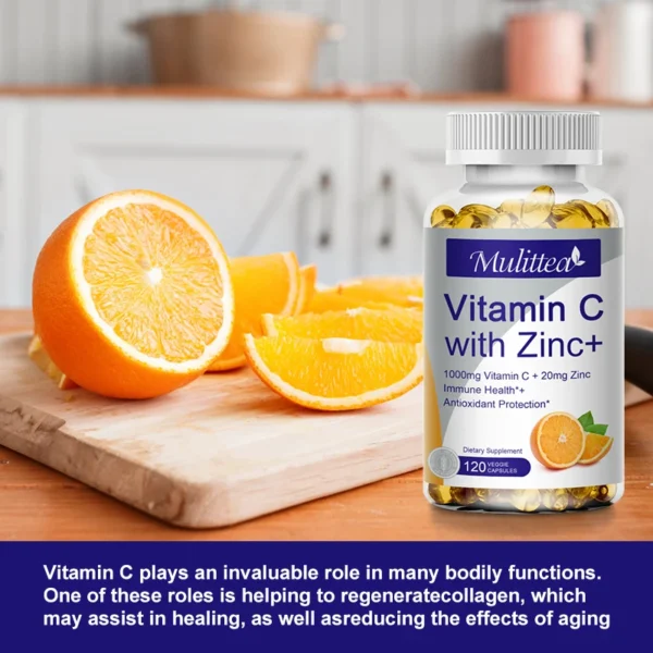 Mulittea Premium Supplement, Vitamin C and Zinc for Energy Production, Improve Complexion