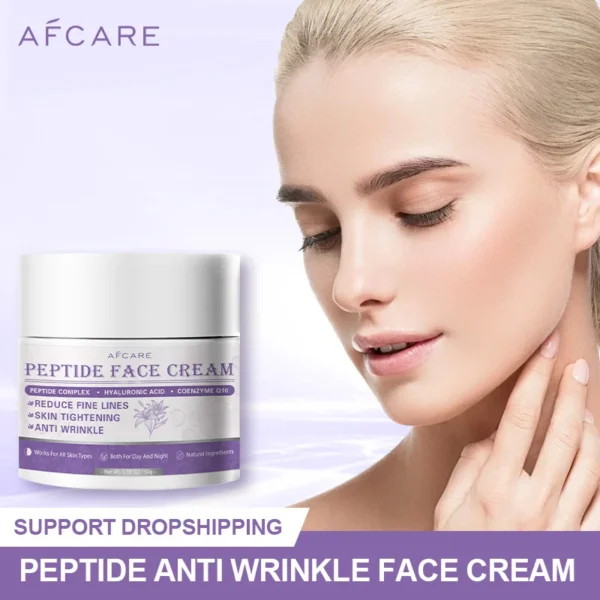 Afcare Peptide Anti Wrinkle, Anti-aging Hyaluronic Acid Facial Cream Hydrating Nourishing / Moisturizing Face Cream