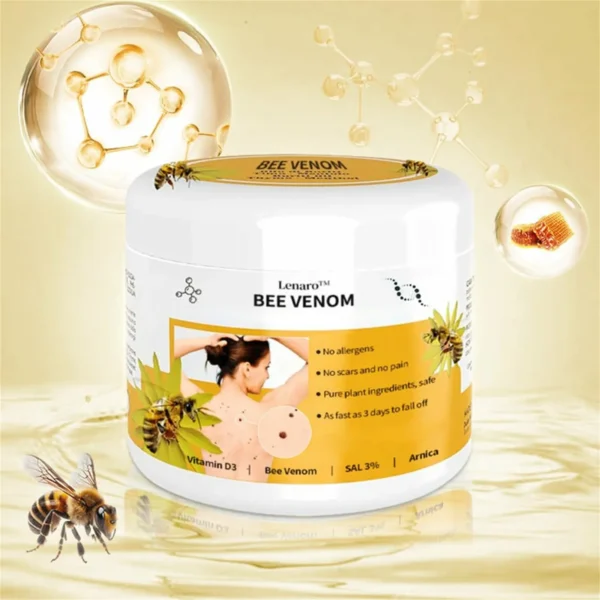 Bee Venom Cream Repair Skin Redness and Itchiness. Moisturizing and Smoothing Skin Care Cream.